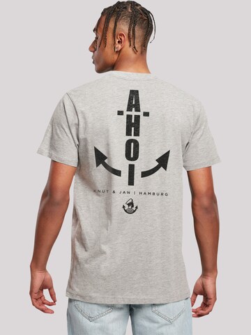 F4NT4STIC Shirt 'AHOI Knut & Jan Hamburg' in Grey