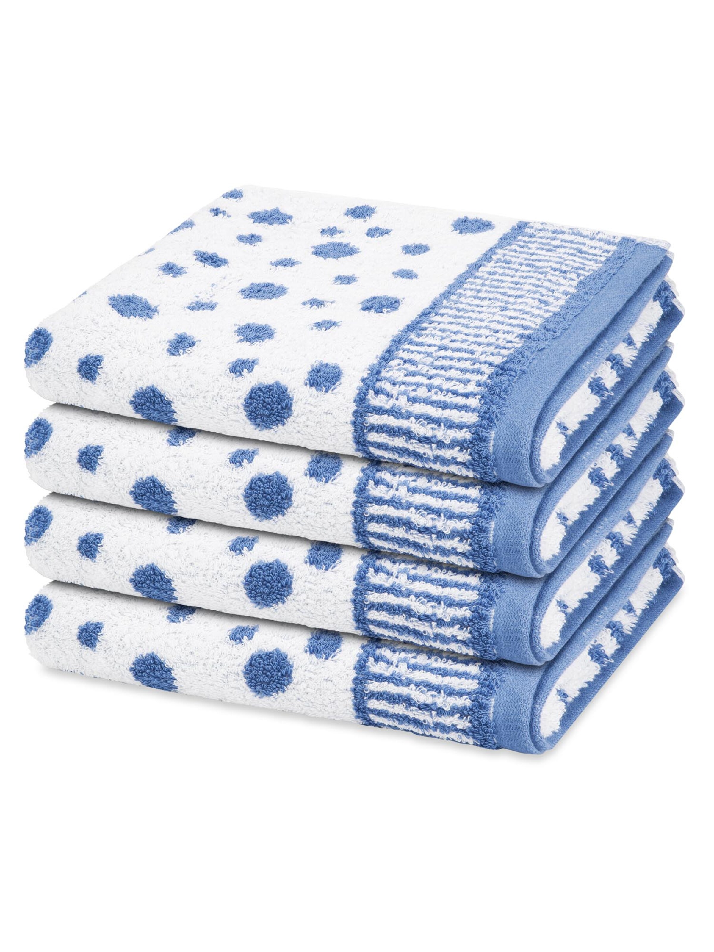 ROSS Towel 'Punkte allover' in Blue: front