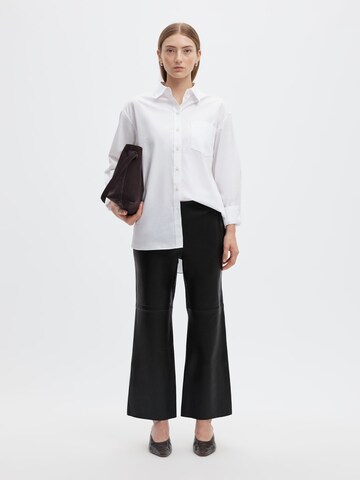 SELECTED Flared Trousers in Black