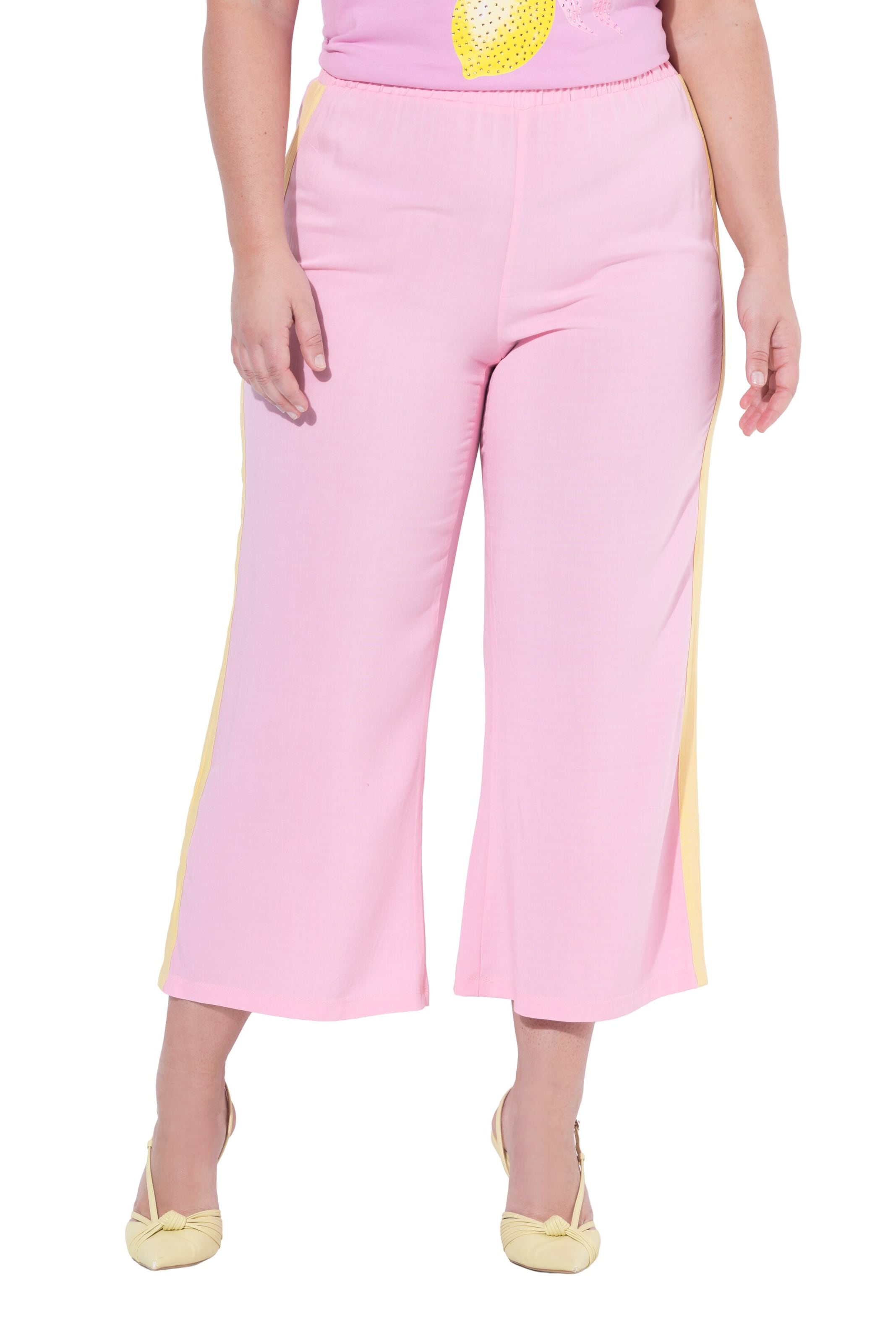 MIAMODA Wide leg Trousers in Pink: front
