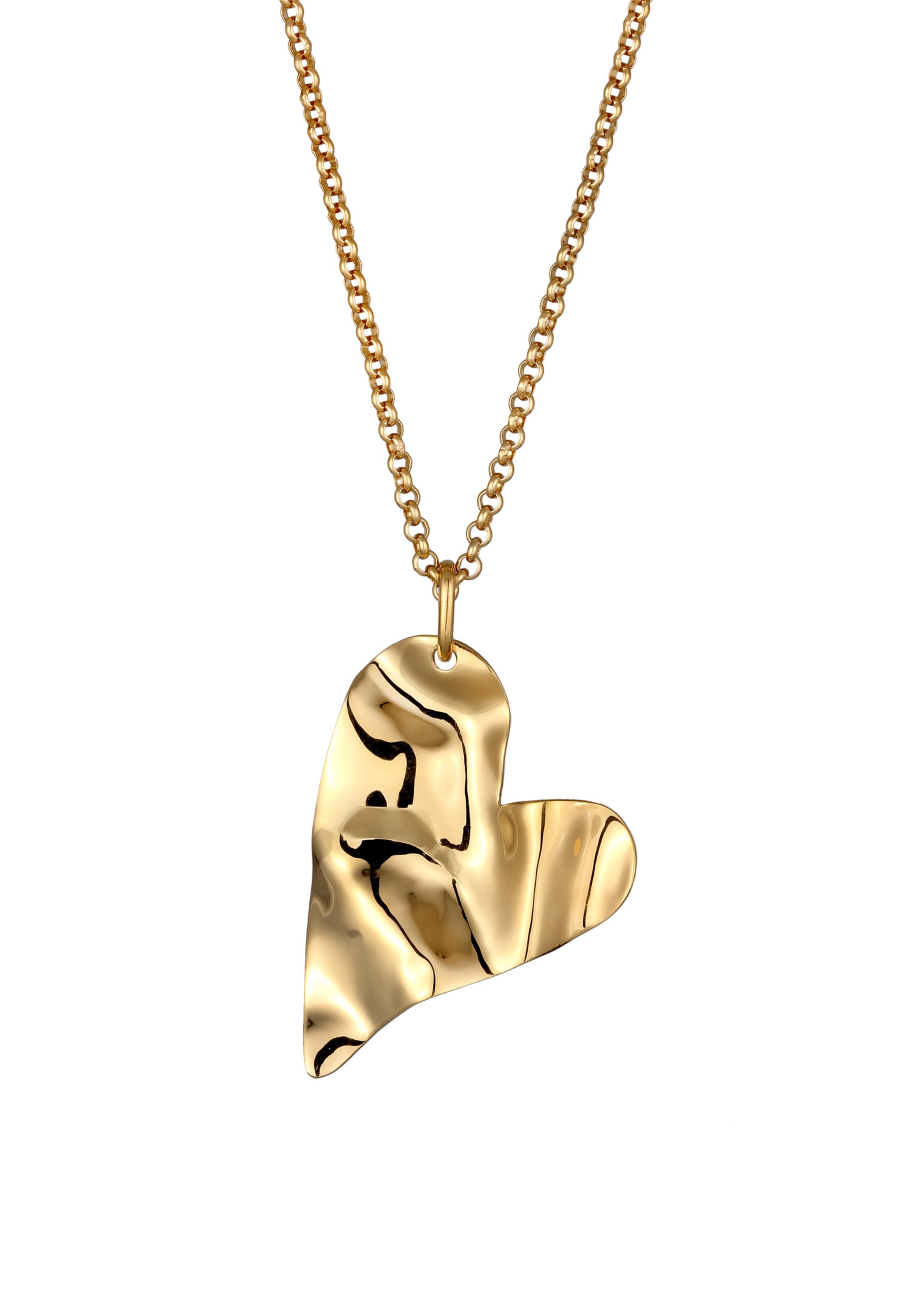 ELLI PREMIUM Ketting 'Herzanhänger' in Goud