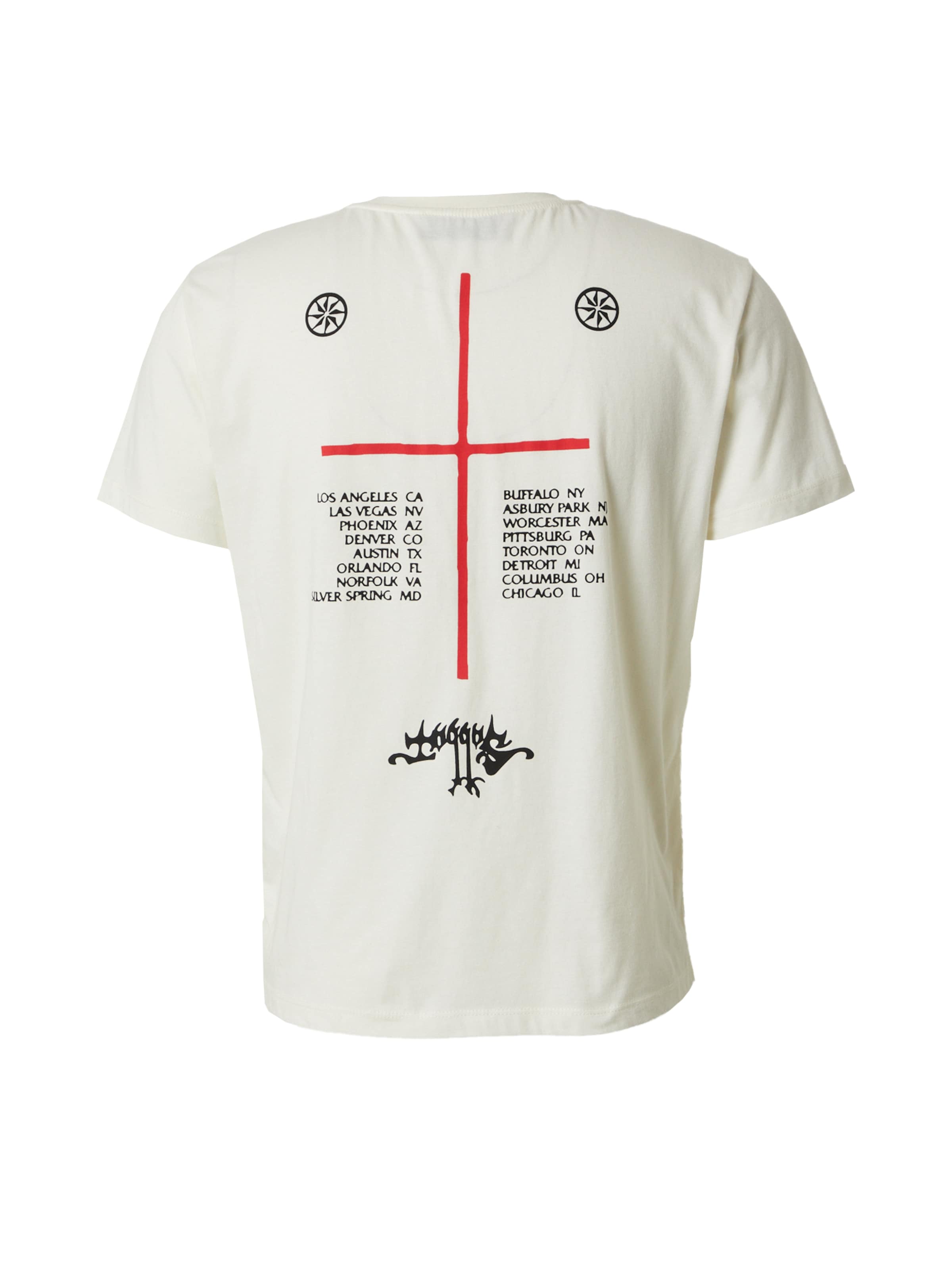 Tricou 'Timo' de la Luka Sabbat for ABOUT YOU pe alb