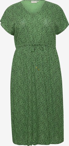KAFFE CURVE Summer Dress 'Isma' in Green: front