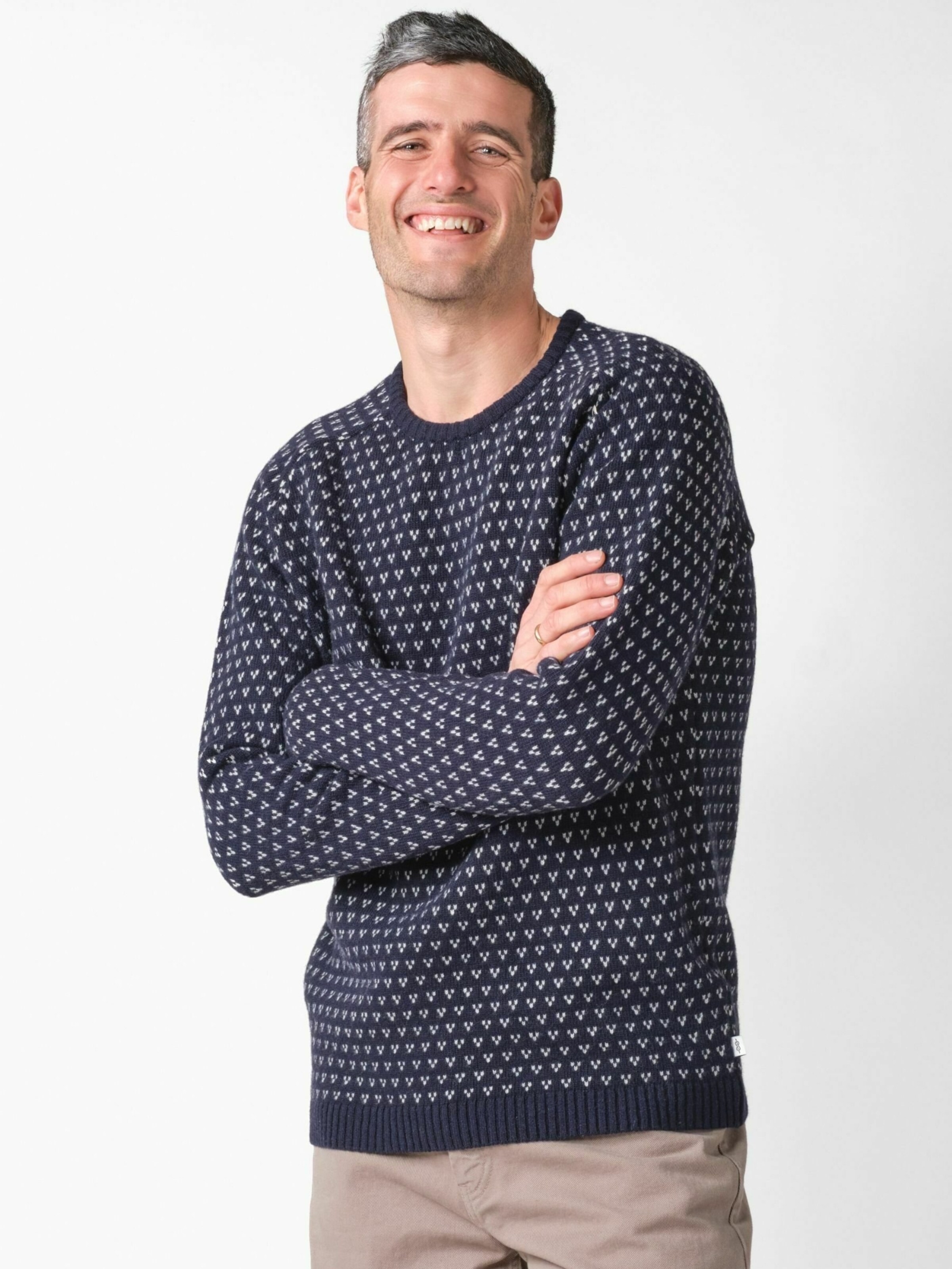 Klitmøller Pullover ' Hugo ' i blå: forside