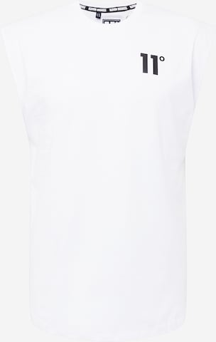T-Shirt 11 Degrees en blanc : devant