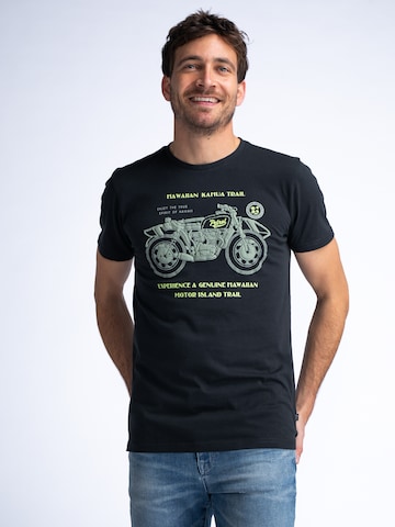 Petrol Industries T-Shirt 'Lagoonize' in Grau: predná strana