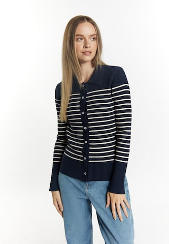 DreiMaster Maritim Gebreid vest in Blauw: voorkant