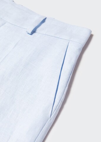 MANGO Regular Pleated Pants 'Boreli' in Blue