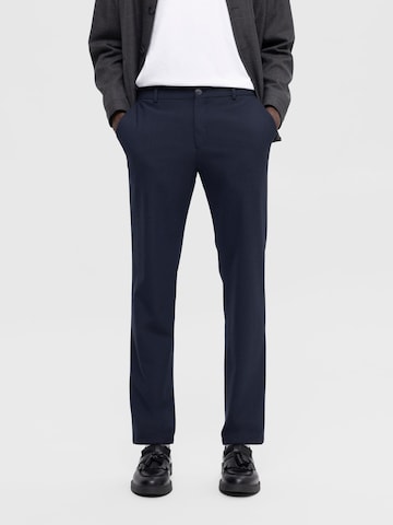 SELECTED HOMME - Slimfit Pantalón chino 'Robert' en azul: frente