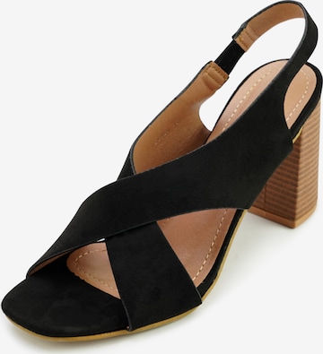 Findlay Sandale 'CALA' in Schwarz: Vorderseite