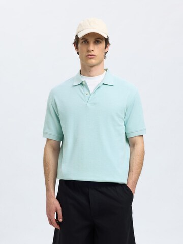 SELECTED - Camiseta en azul: frente