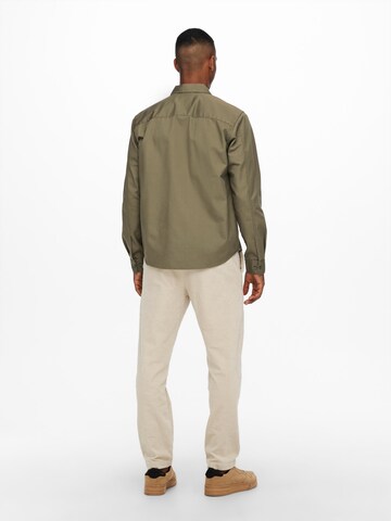 Only & Sons Regular fit Overhemd 'Matti' in Groen