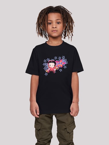 T-Shirt 'Betty Boop Purple Stars And Dots' F4NT4STIC en noir : devant