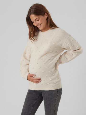 MAMALICIOUS Pullover 'ROBIN' in Beige: predná strana