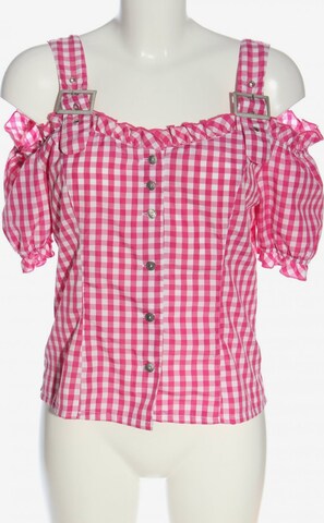 Outfit Fashion Kurzarm-Bluse in S in Pink: front