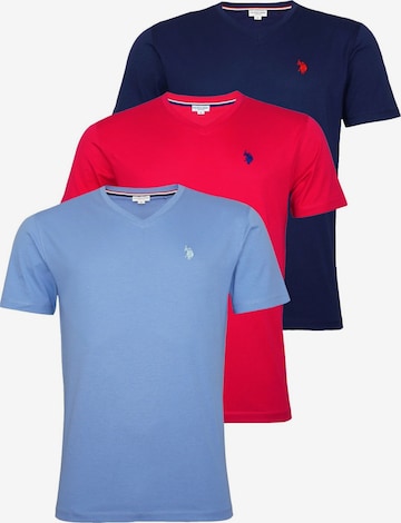 T-Shirt U.S. POLO ASSN. en bleu : devant