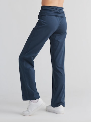 Leela COTTON Wide leg Pants 'Damen Bio-Baumwoll Komforthose' in Blue