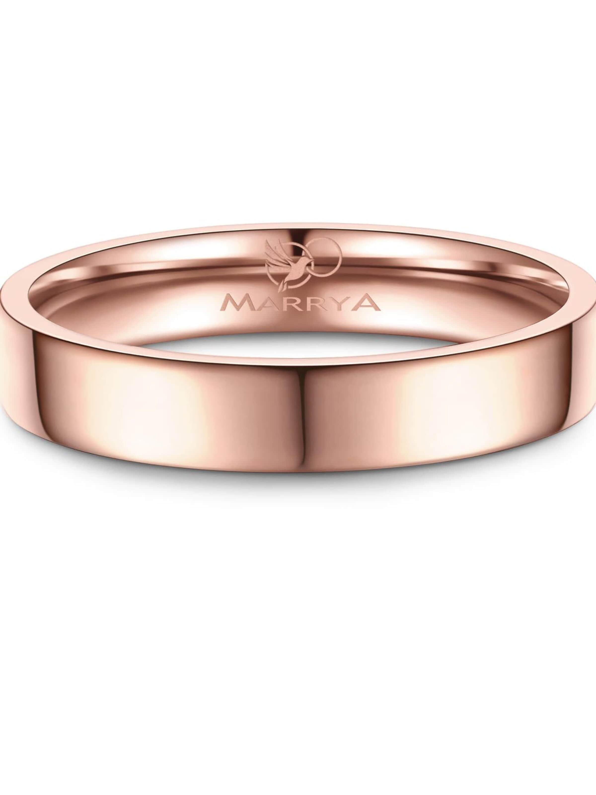 Anello 'MARRYA ES-45 Eheringe aus Edelstahl' di MARRYA in rosa