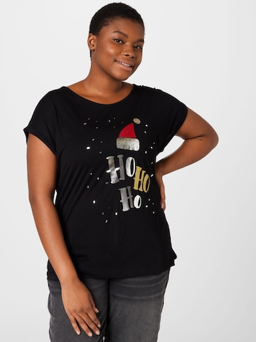 ABOUT YOU Curvy T-shirt 'Daria' i svart: framsida