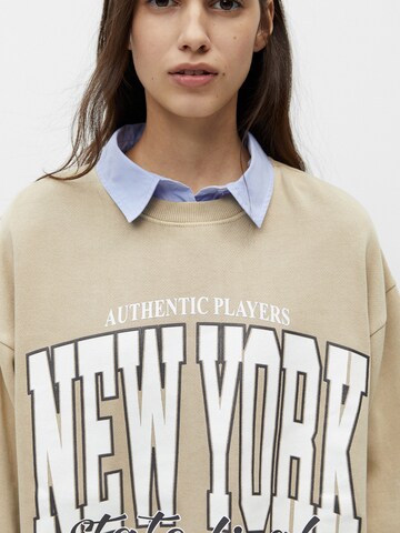 Pull&Bear Sweatshirt i beige