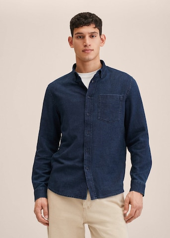 MANGO MAN Regular fit Overhemd 'Gocek' in Blauw: voorkant