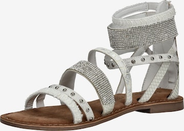 Sandales à lanières LAZAMANI en argent : devant