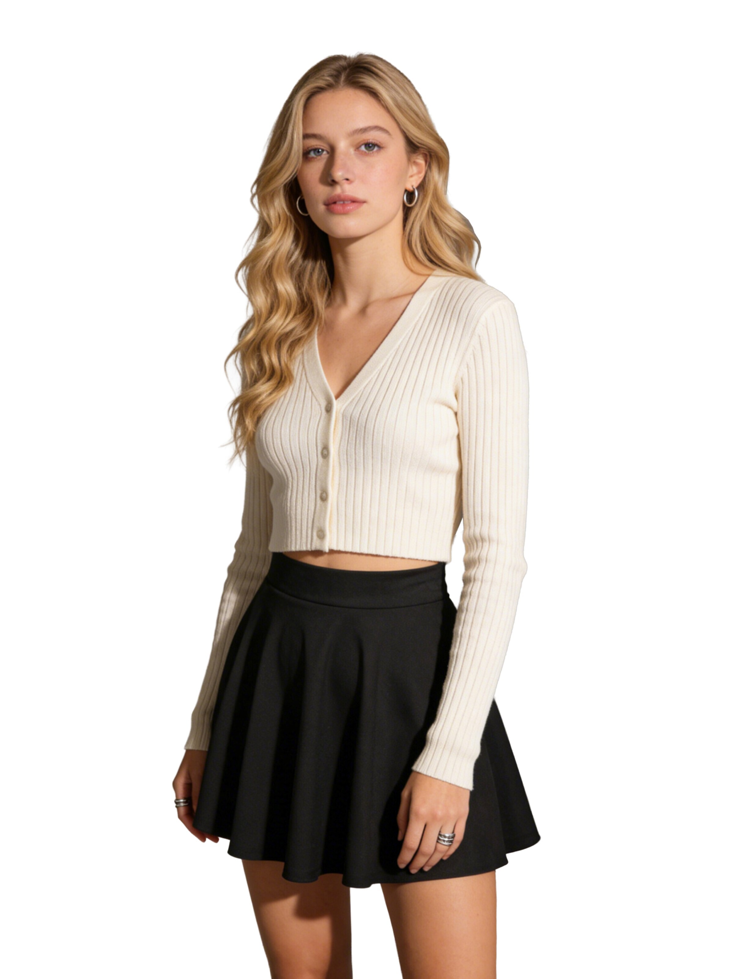 Zapaka Skirt in Black: front