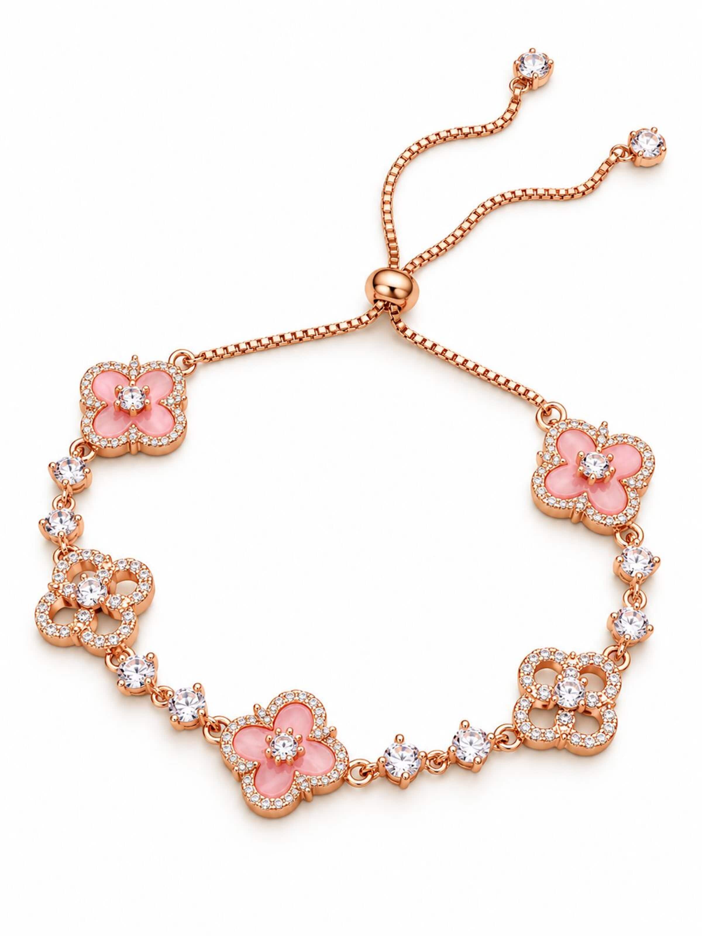 Bracelet 'Clover' LanLivia en or : devant