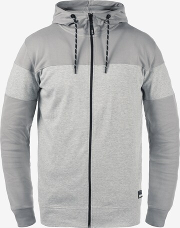 !Solid Zip-Up Hoodie 'Baris' in Grey: front