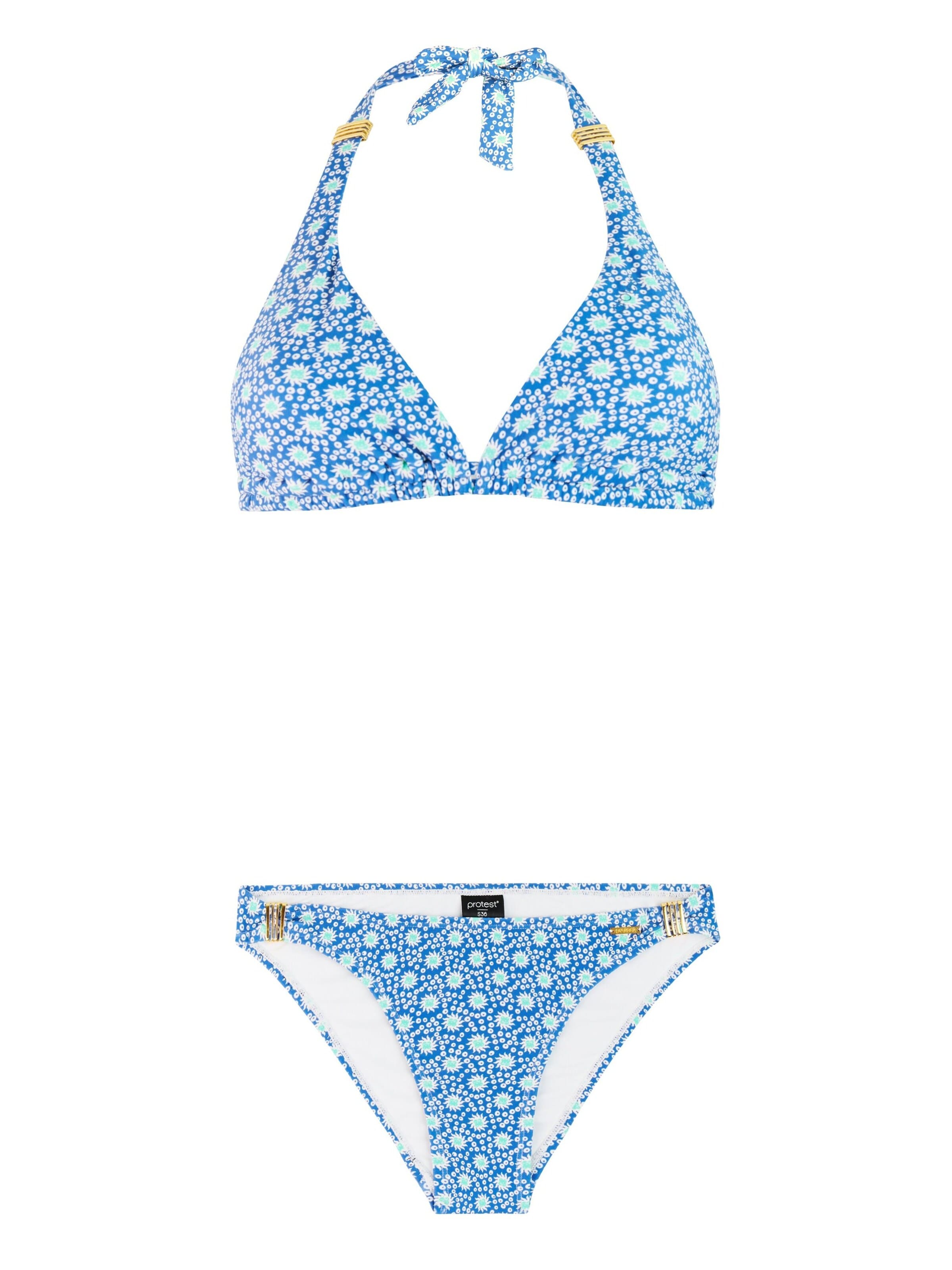 PROTEST Triangel Bikini 'PRTLina' in Blauw: voorkant