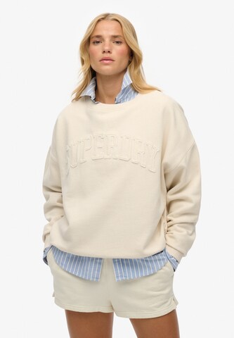 Superdry Sweatshirt 'Athletic Essentials' in White: front