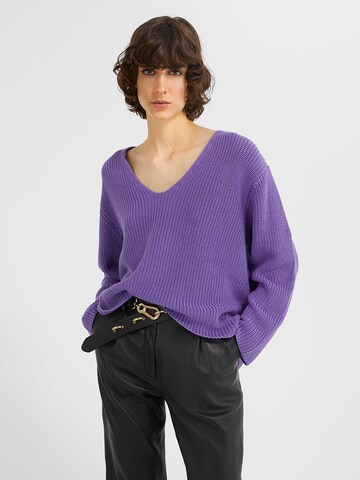 Young Poets Sweater 'Bente' in Purple: front