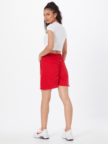 Public Desire Lużny krój Spodnie w kolorze czerwony