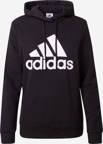 ADIDAS SPORTSWEAR Sportsweatshirt 'Essentials Logo Fleece' in Schwarz: predná strana