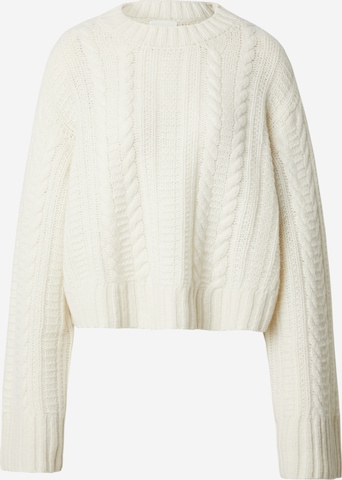 ABOUT YOU x Marie von Behrens Sweater 'Agathe' in White: front