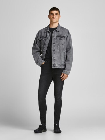 JACK & JONES Skinny Τζιν 'Pete' σε μαύρο