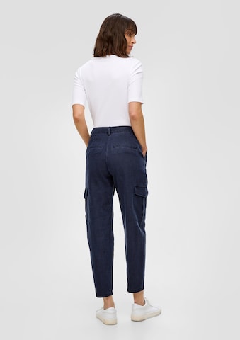 s.Oliver Tapered Cargo Pants in Blue: back