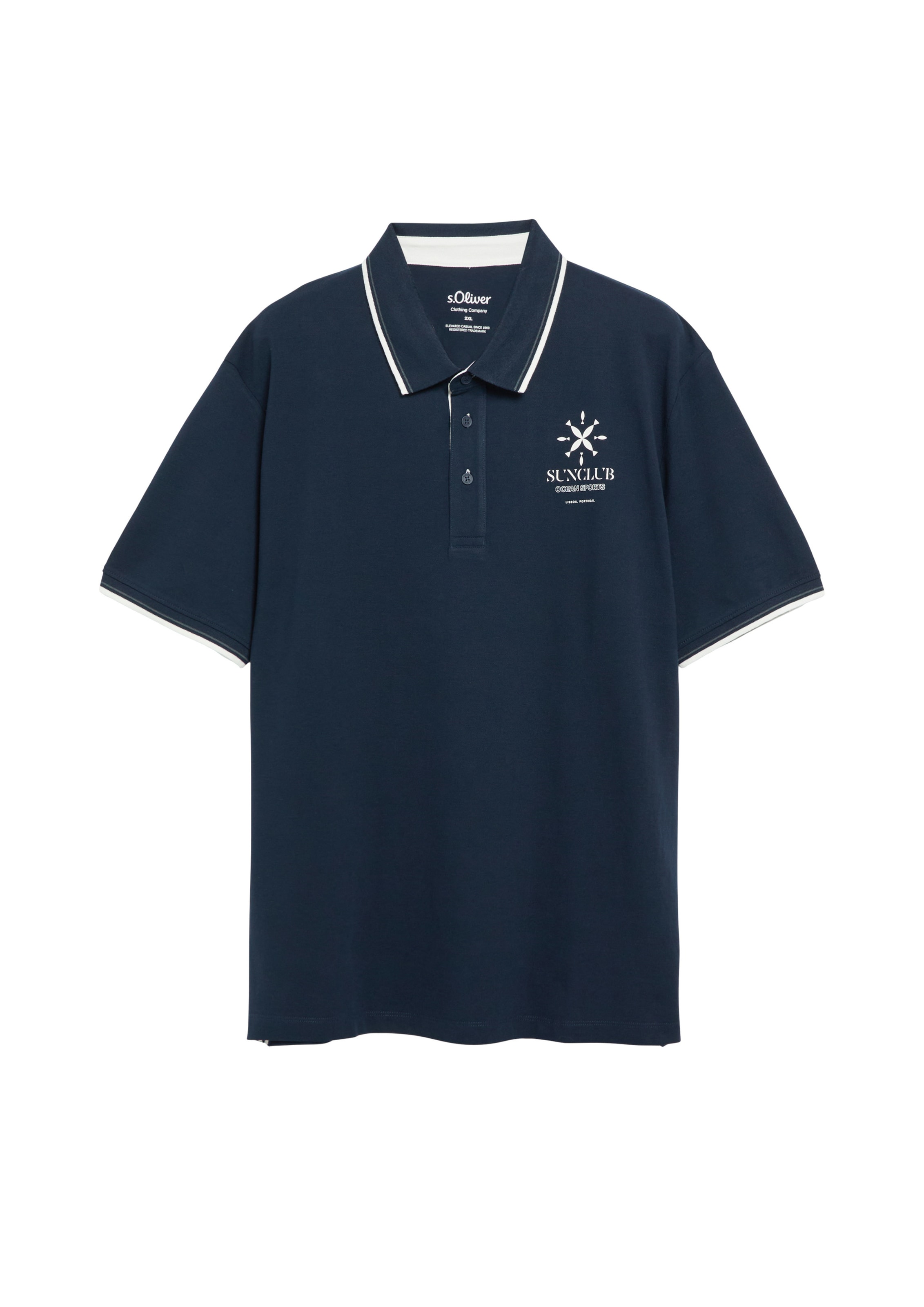 s.Oliver Men Big Sizes Poloshirt in Blau: Vorderseite