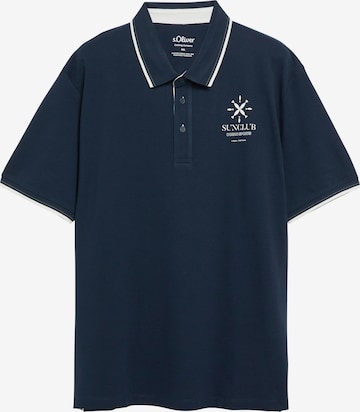 s.Oliver Men Big Sizes Shirt in Blue: front
