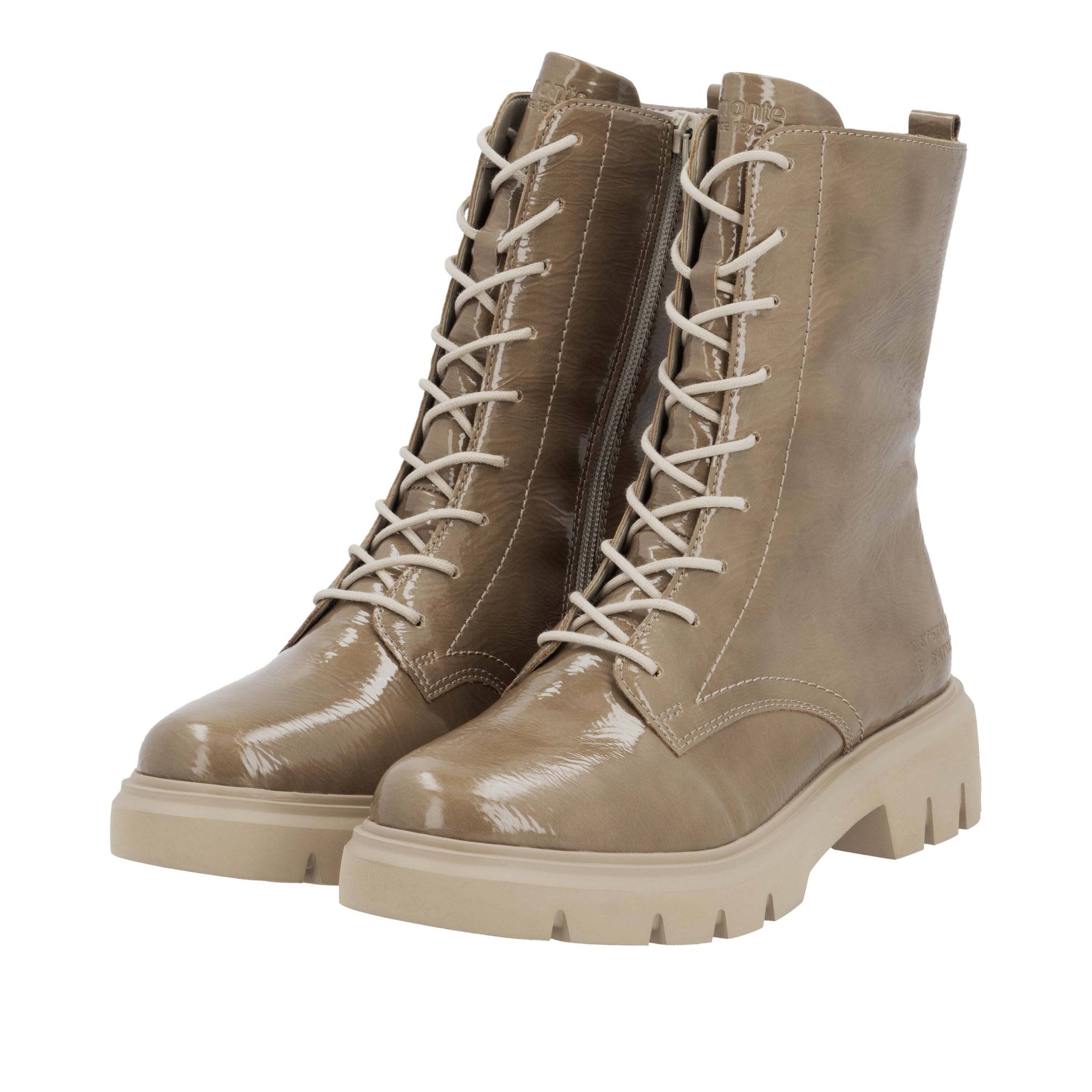 REMONTE Lace-Up Boots 'D1W72' in Beige