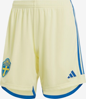 ADIDAS PERFORMANCE Sportbroek 'Schweden Frauenteam 23' in Geel: voorkant