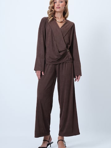 Trend Alaçatı Stili Kalhotový kostým – hnědá