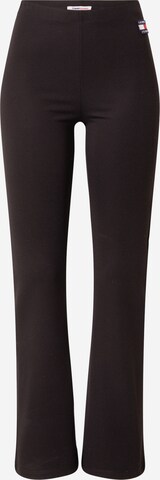 Tommy Jeans Flared Leggings in Zwart: voorkant