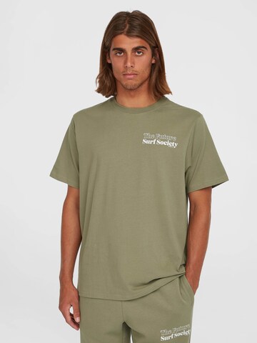 Tricou 'The Future Surf Society' de la O'NEILL pe verde: față