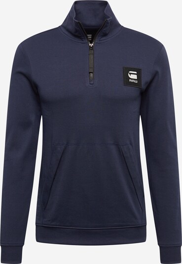 Bluză de molton G-Star RAW pe albastru închis / alb, Vizualizare produs