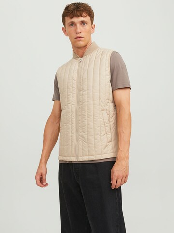 Gilet JACK & JONES en beige : devant