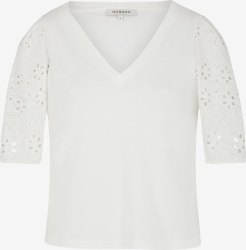Morgan T-shirt 'PALM' i vit: framsida