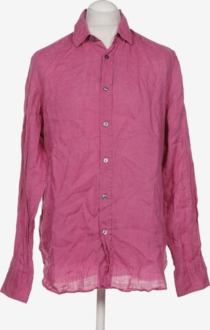 BOSS Black Button Up Shirt in L in Pink: front