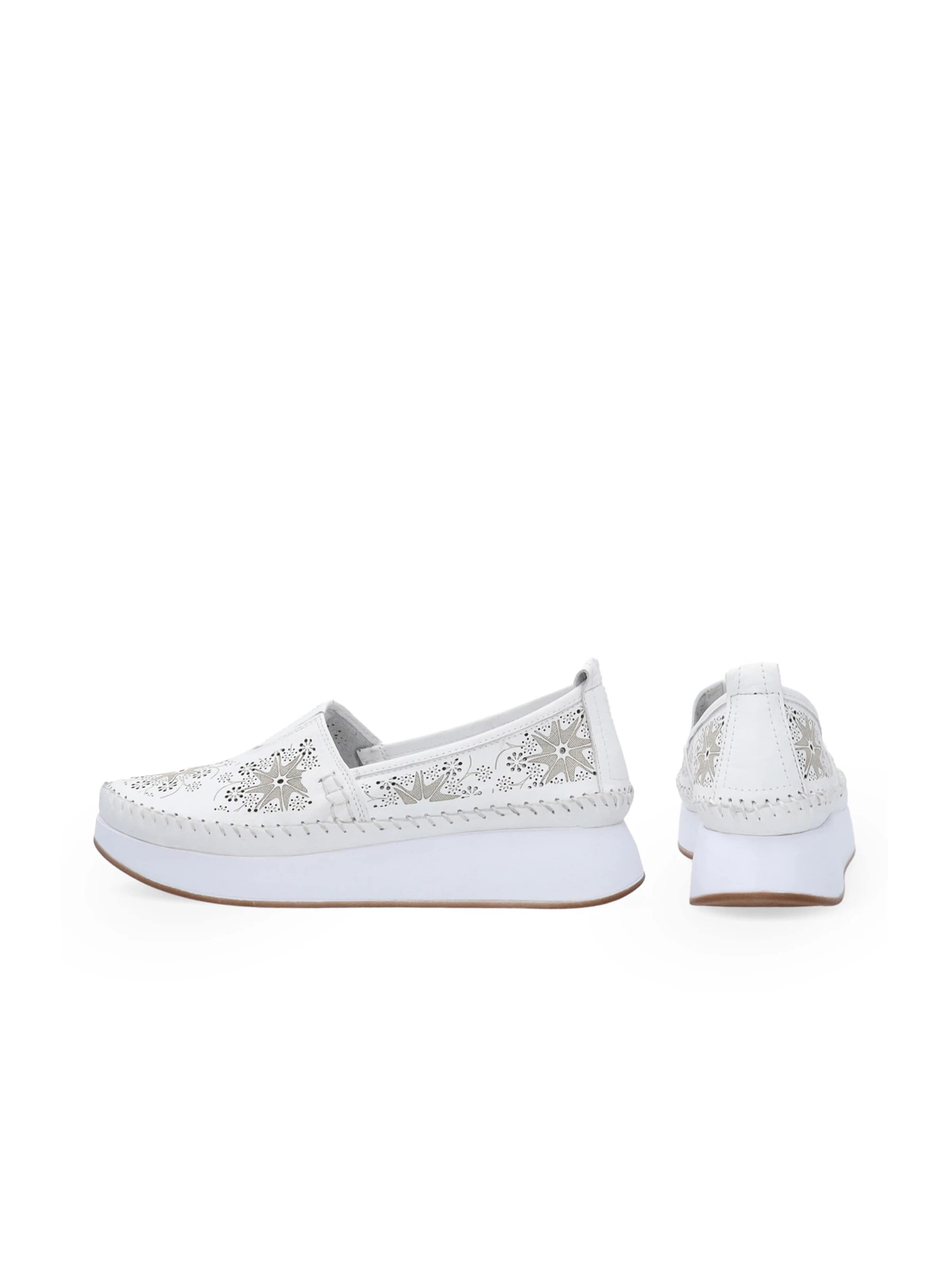 VENEZIA Moccasins in White