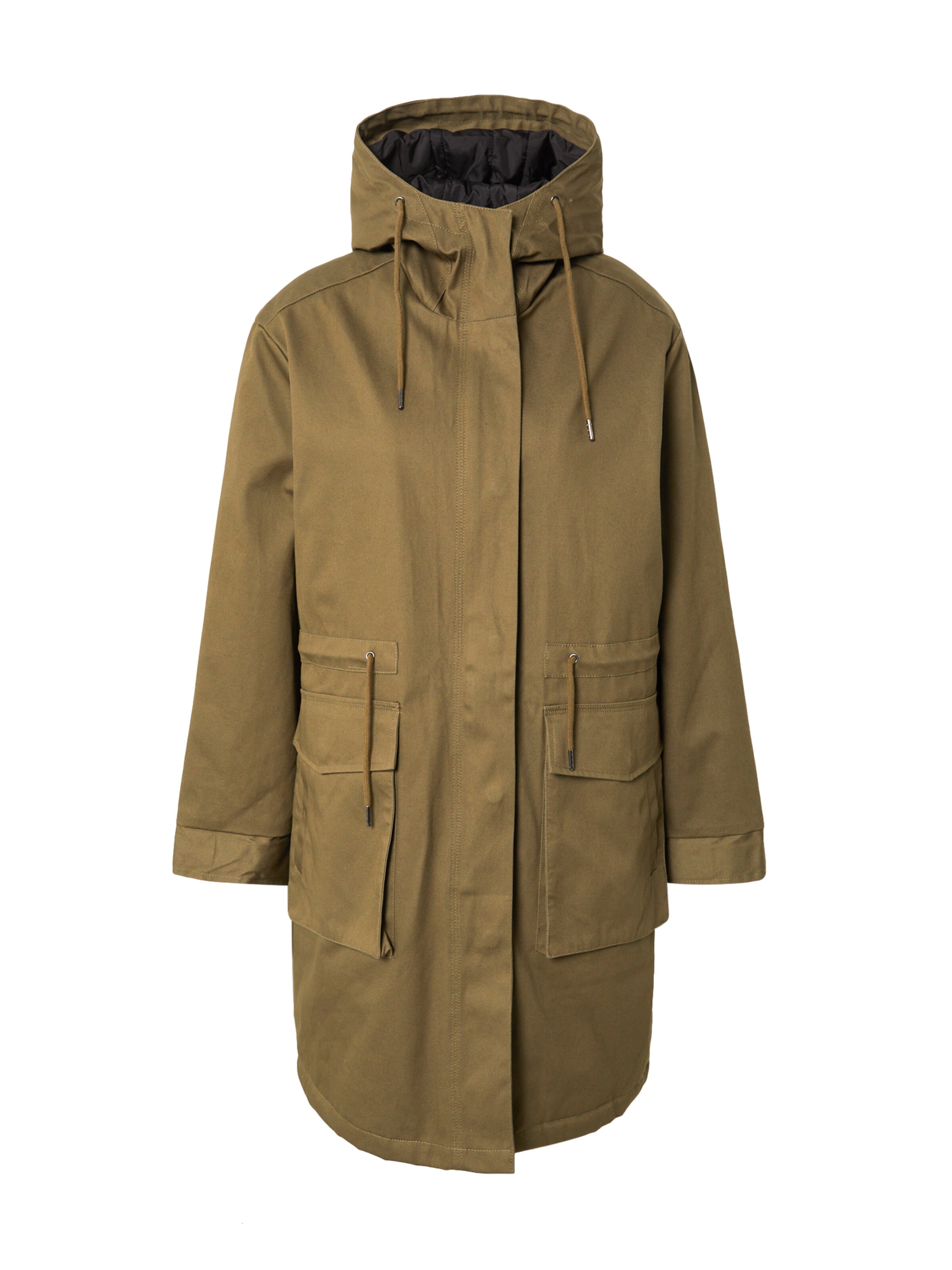 Thinking MU Демисезонное пальто в Зеленый: спереди